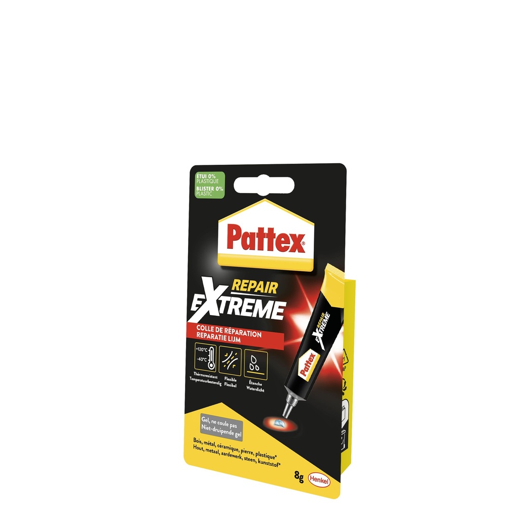 Alleslijm Pattex Repair Extreme tube 8 gram op blister — afbeelding 2