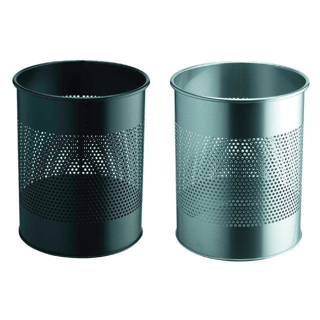 Papierbak Durable 3310-23 15 liter 165mm perforatie zilver — afbeelding 2