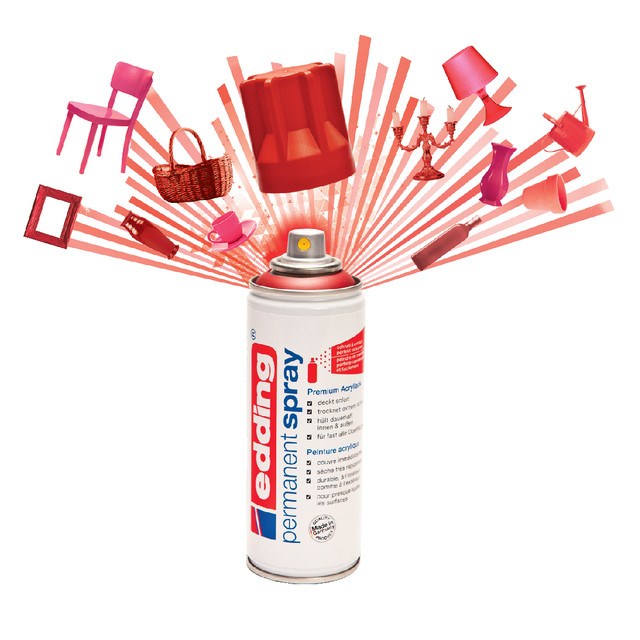 Verfspuitbus edding 5200 permanent spray mat rijkgoud — afbeelding 2