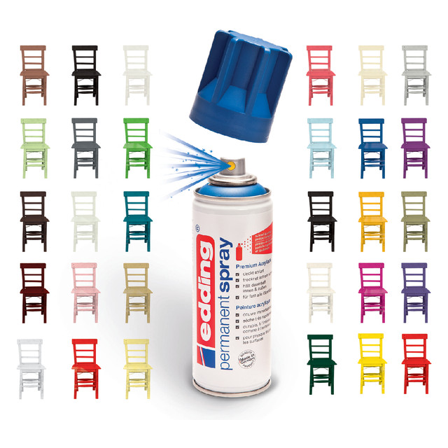 Verfspuitbus edding 5200 permanent spray mat rijkgoud — afbeelding 3