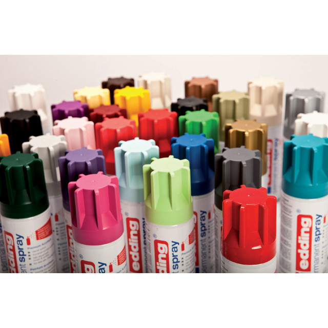 Verfspuitbus edding 5200 permanent spray mat rijkgoud — afbeelding 5