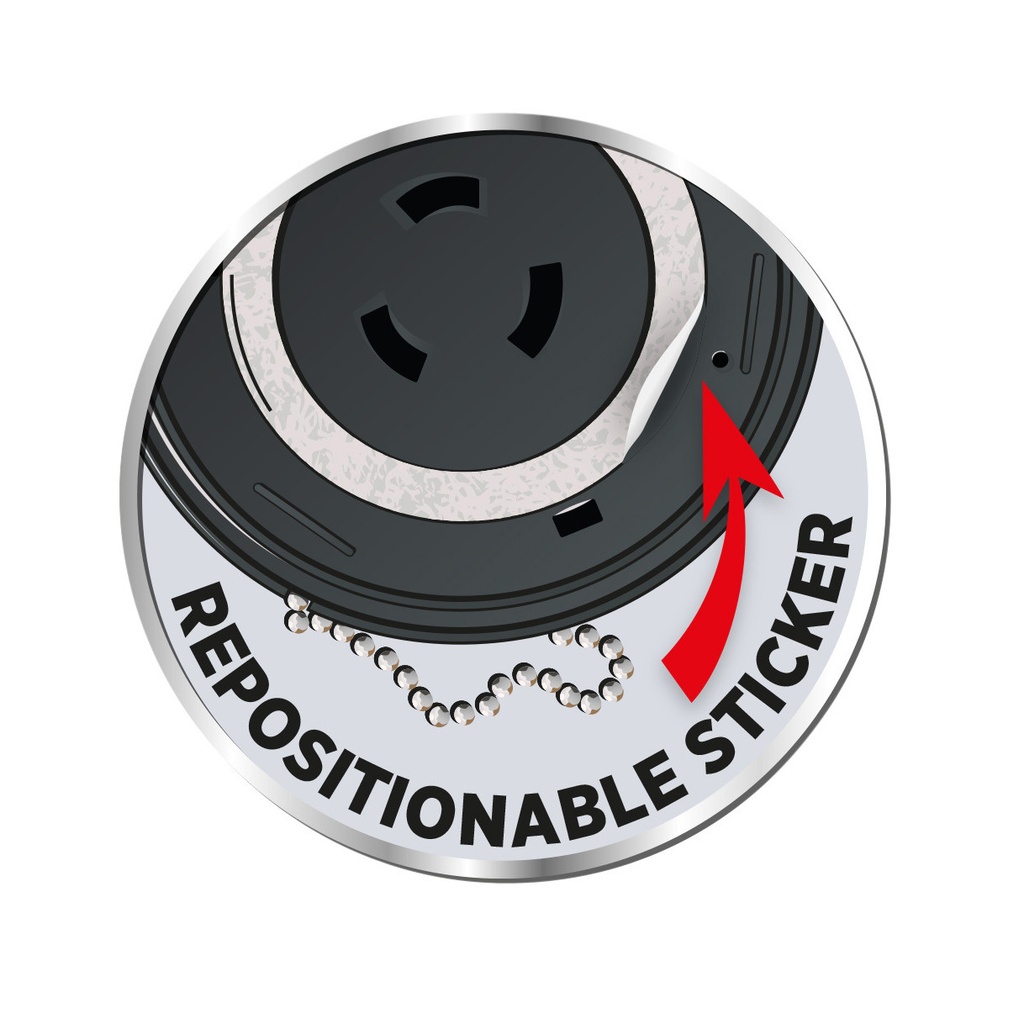 Baliebalpen Bic met ketting medium zwart — afbeelding 2