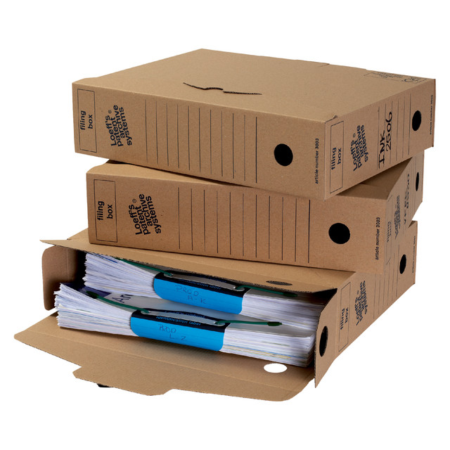 Archiefdoos Loeff Filing Box 3003 folio 345x250x80mm karton — afbeelding 2