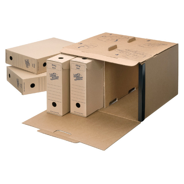 Archiefdoos Loeff Filing Box 3003 folio 345x250x80mm karton — afbeelding 3