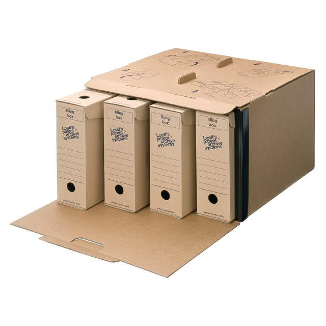 Archiefdoos Loeff Filing Box 3003 folio 345x250x80mm karton — afbeelding 4