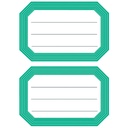 Etiket HERMA 5716 82x55mm schrift groene rand 12 stuks — afbeelding 2