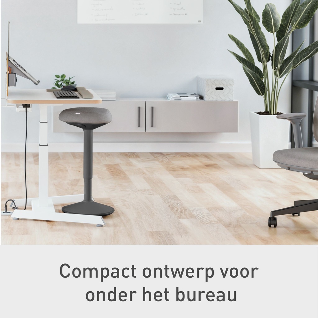 Actieve zit-stakruk Leitz Ergo met gasveer 57-82cm zwart — afbeelding 7