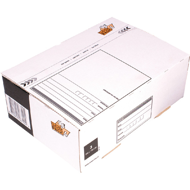 [530373] Postpakketbox 3 CleverPack 240x170x80mm wit
