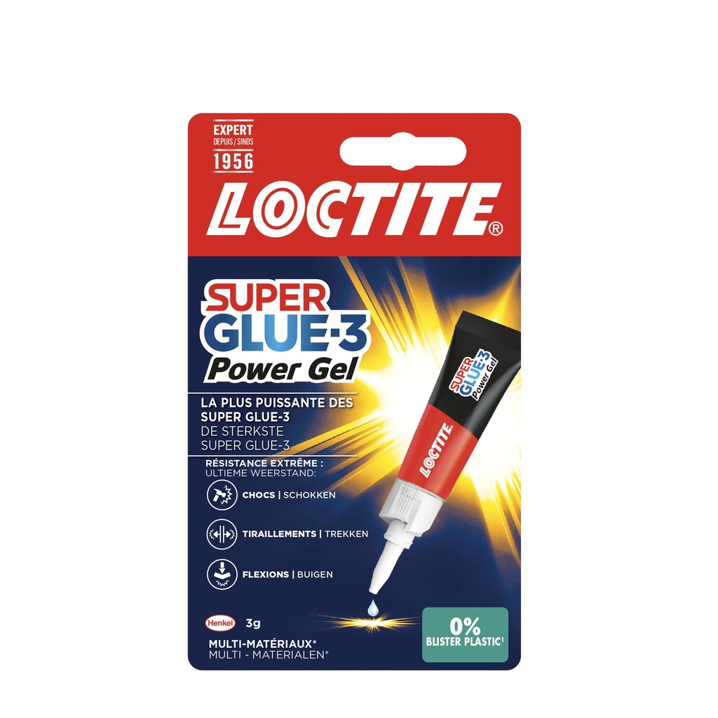 [2948994] Secondelijm Loctite Powerflex GEL tube 3gr blister