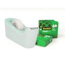 Plakbandhouder Scotch C18 mint + 4rol tape