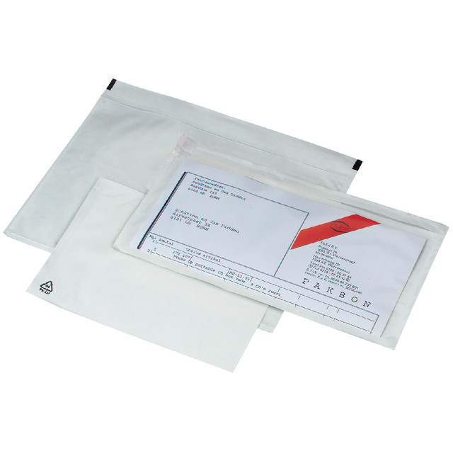 [2080Q2] Paklijstenv IEZZY zelfkl onbedrukt 225x122mm