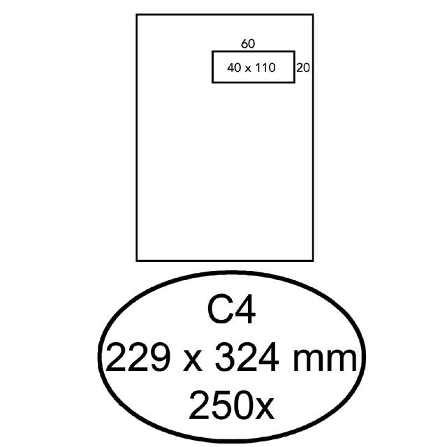 Envelop Quantore venster C4 zk 120gr wt