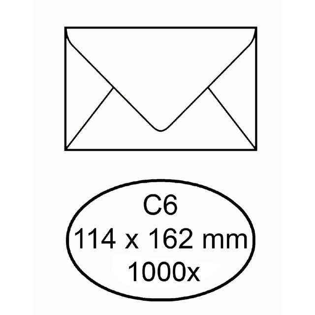Envelop IEZZY bank C6 114x162 70gr wit