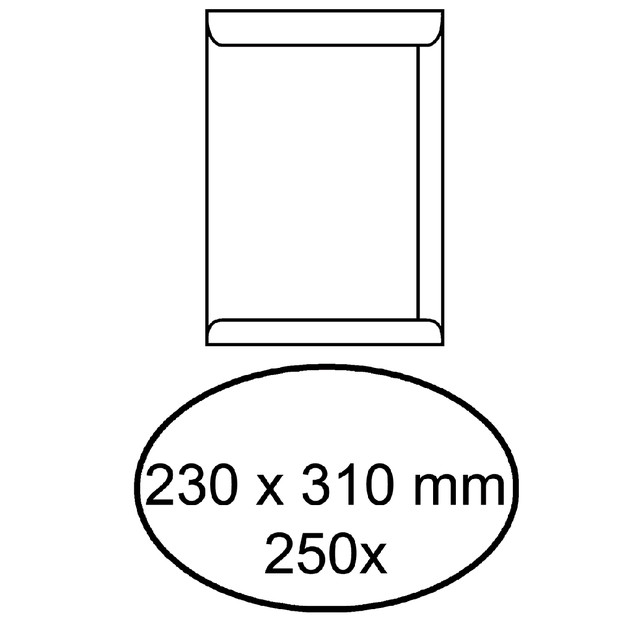[9180.67B] Envelop akte IEZZY 230x310mm zelfklevend 100gr wit