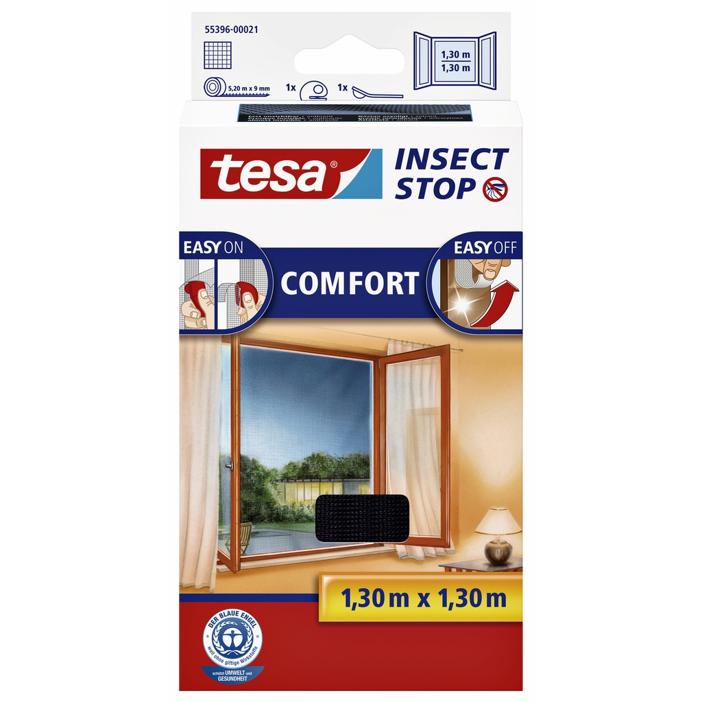 [55396-00021-00] Insectenhor tesa raam 1.3x1.3m zwart