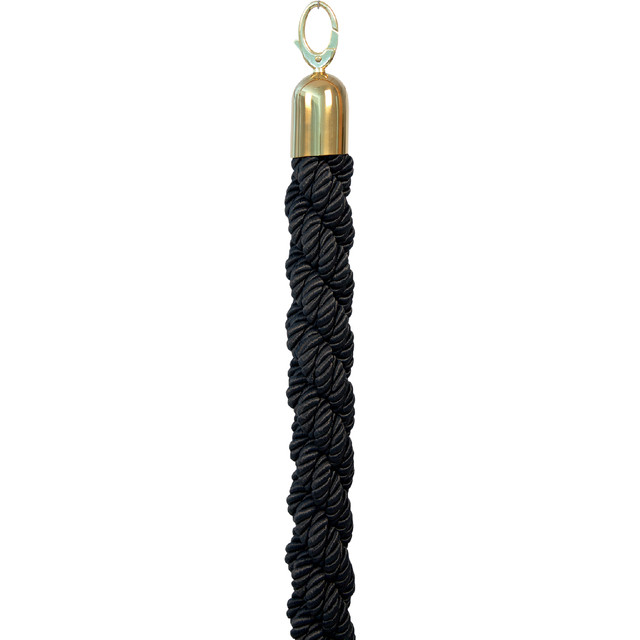 Afzetkoord Securit 150cm zwart goudkleurige knop