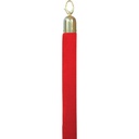Afzetkoord Securit 150cm rood goudkleurige knop