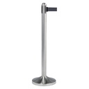 Afzetpaal Securit RVS met rolband 210cm zwart