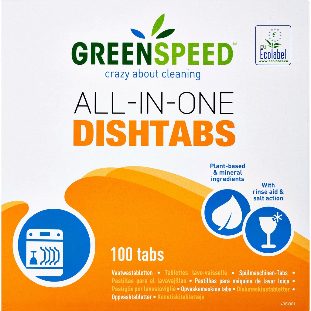 [4003300] Vaatwastablet Greenspeed all-in-one 100stuks