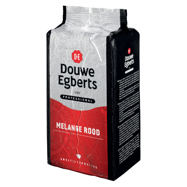 [4045786] Koffie Douwe Egberts snelfilter Melange Rood 1kg