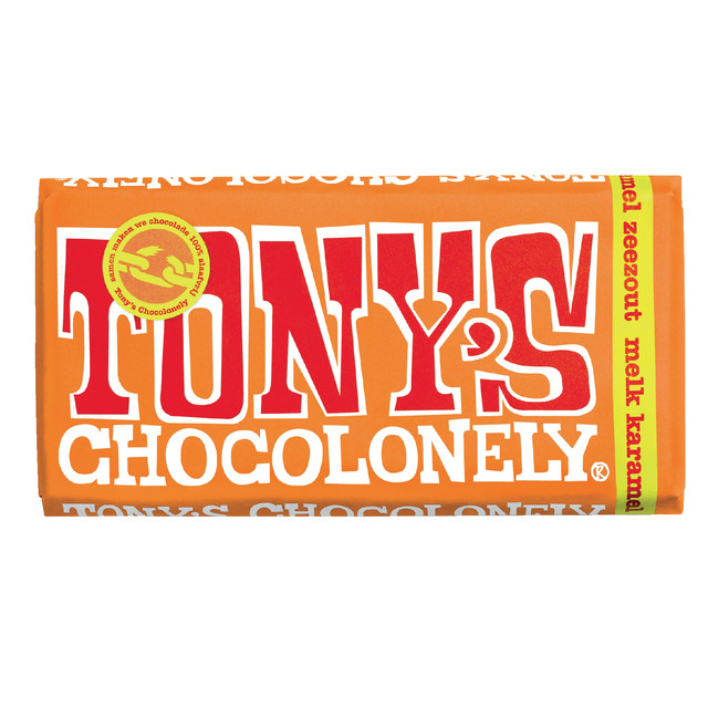[NLRMKZ180] Chocolade Tony Chocolonely melk karam zeezt 180gr
