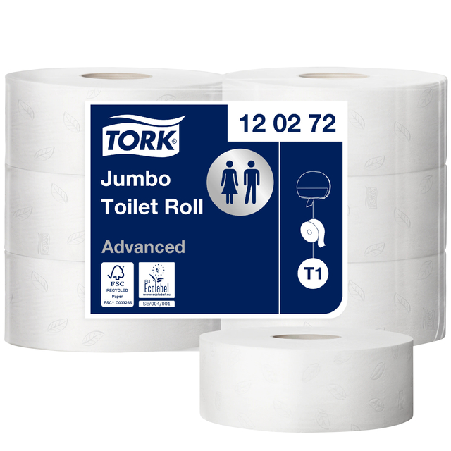 [120272] Toiletpapier Tork T1 Advanced jumbo 2laags 360m