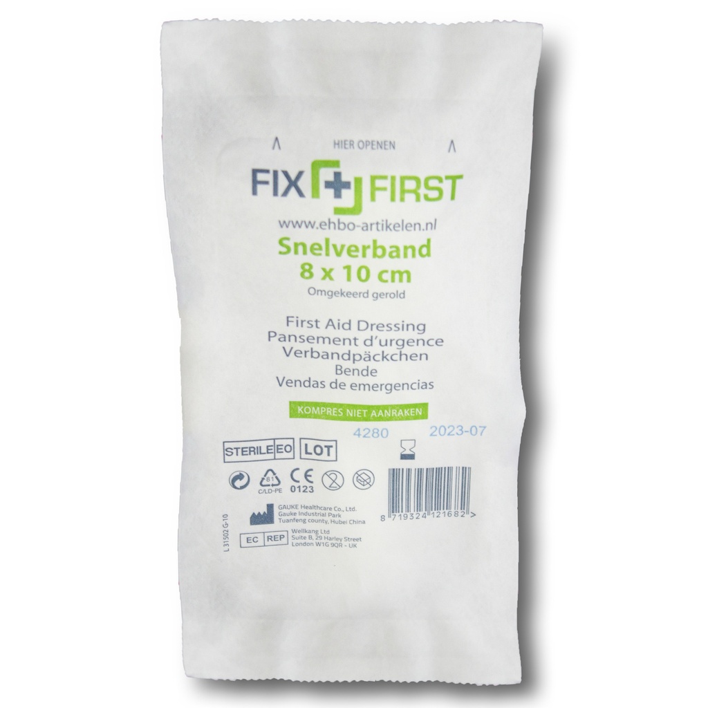 Snelverband FixFirst gerold 8x10cm
