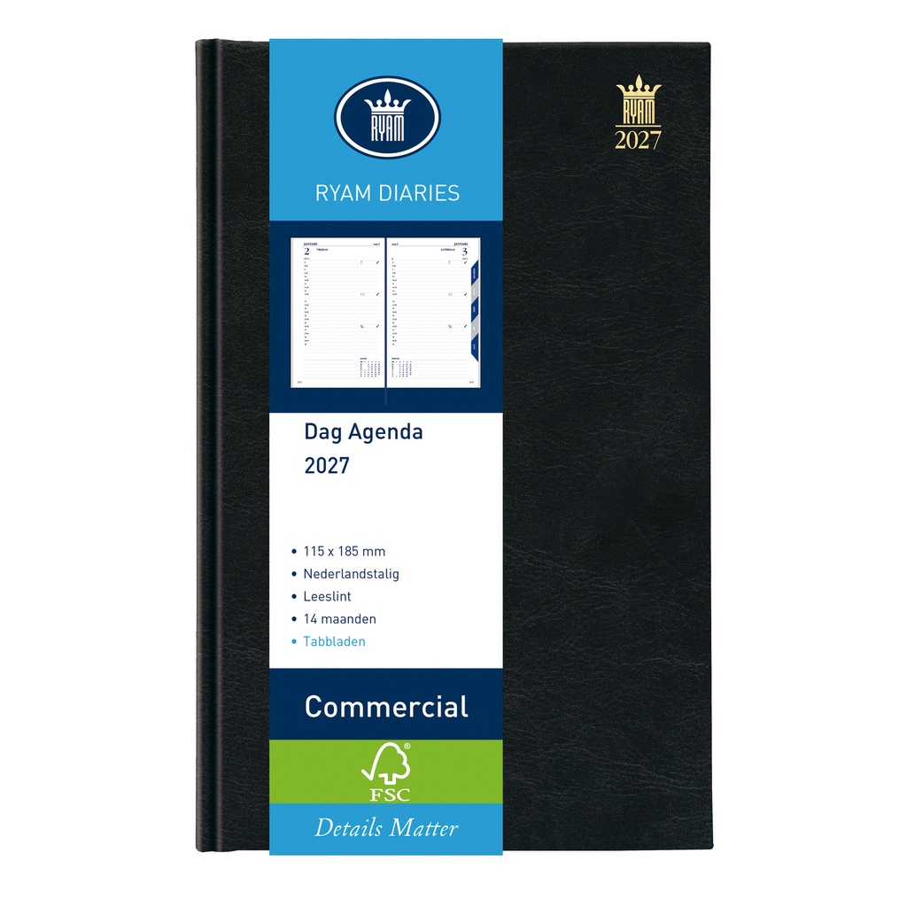 Agenda 2026 Ryam Commercial Mundior 1d/1p zwart