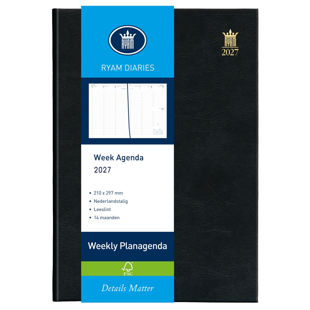 Agenda 2026 Ryam Weekly Mundior 7d/2p zw