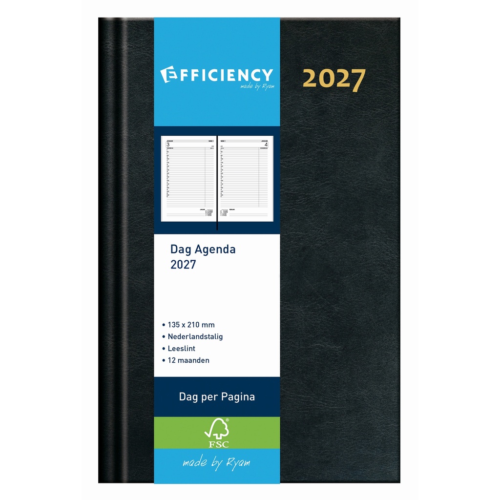 Agenda 2026 Ryam Efficiency Baladek 1d/1p zwart