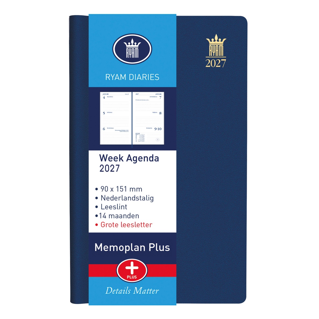 Agenda 2026 Ryam memoplan 7 plus Mundior 7d /2p zw