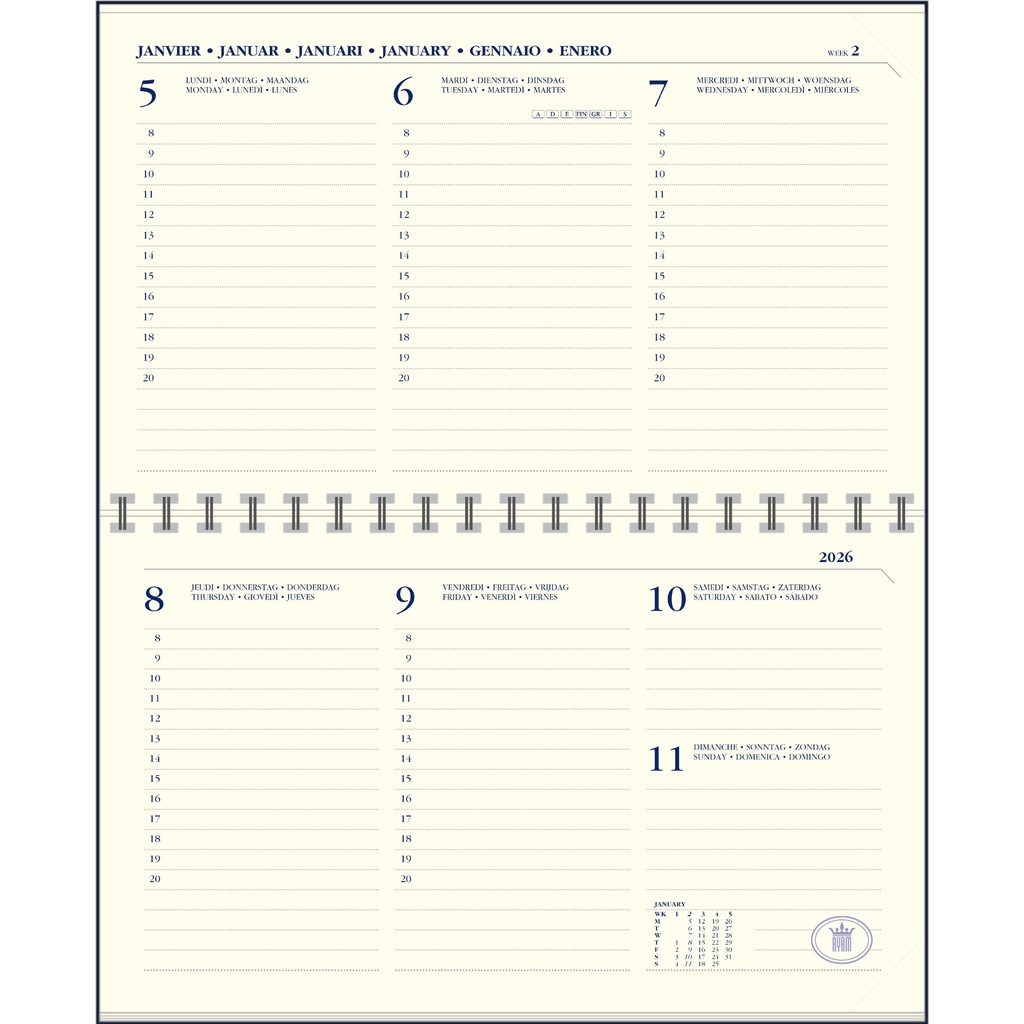 Agendavulling 26 Ryam Memoplan 7 Compact liggend