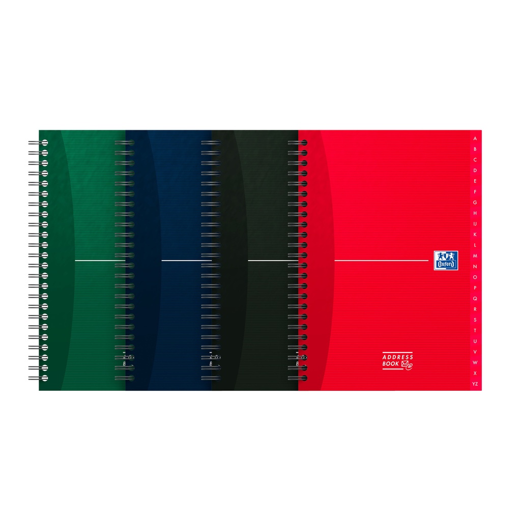 Adresboek Oxford Office Essentials dsp A5 72v ass