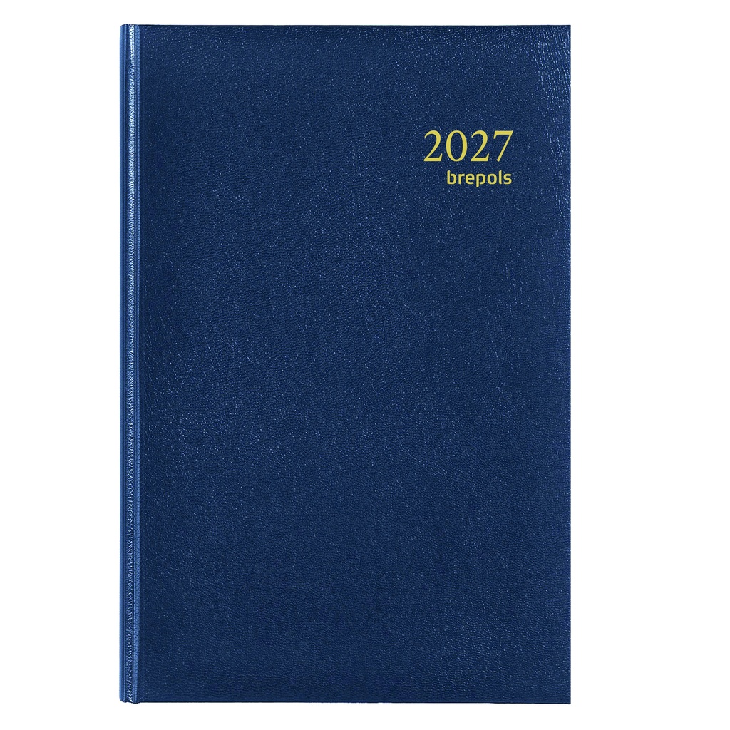 Agenda 2026 Brepols Saturnus Luxe 1d/1p blauw