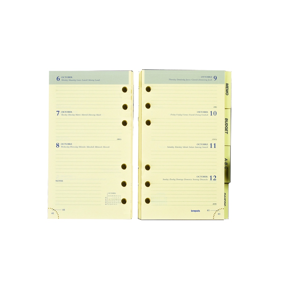 Agendavulling 2027 Brepols Brefax 17 7d/2p