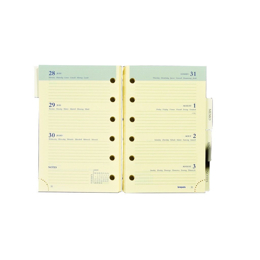 Agendavulling 2027 Brepols Brefax 27 7d/2p