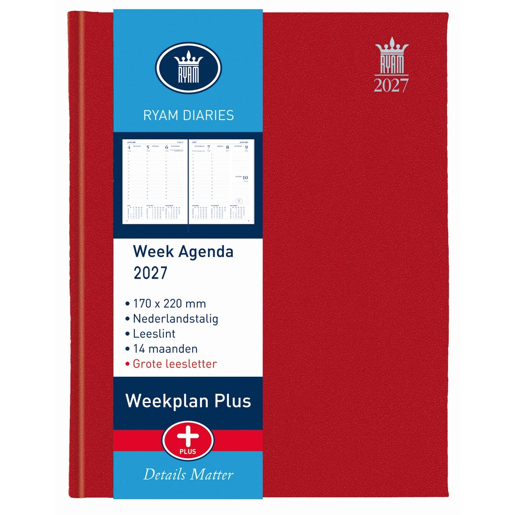 Agenda 2026 Ryam Weekplan Plus Mercury 7d/2p rd