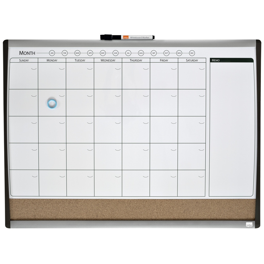 [1903813] Whiteboard Nobo planner prikbord 585x430mm