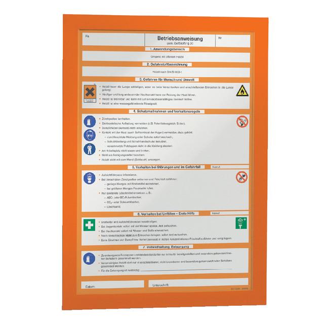 [487209] Duraframe Durable 487209 A4 oranje 2 stuks