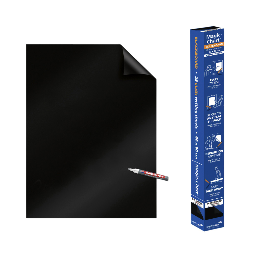 [7-159200] Magic Chart Legamaster Whiteboard 600x800mm zw 25v