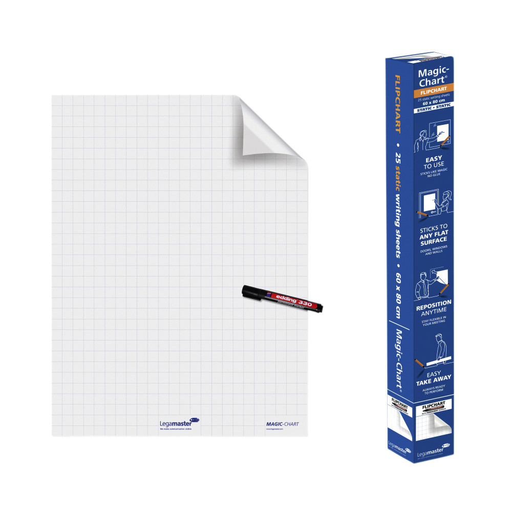 [7-159000] Magic Chart Legamaster flip 600x800mm wt ruit 25v