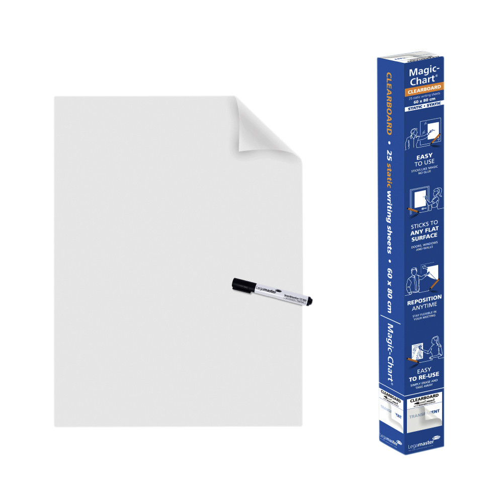 [7-159300] Magic Chart Legamaster Whiteboard 600x800mm tr 25v