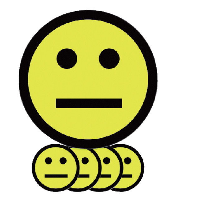 [14032.200] Magneet smiley 50mm emotie neutraal geel 5 stuks