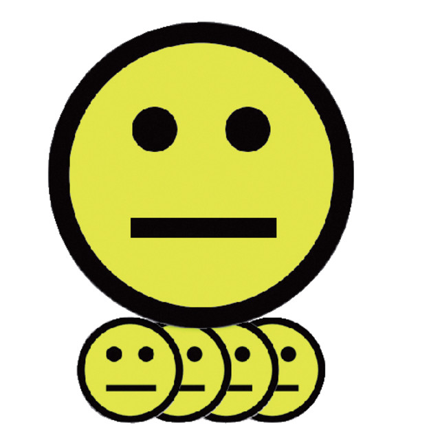 [14032.210] Magneet smiley 75mm emotie neutraal geel 5 stuks