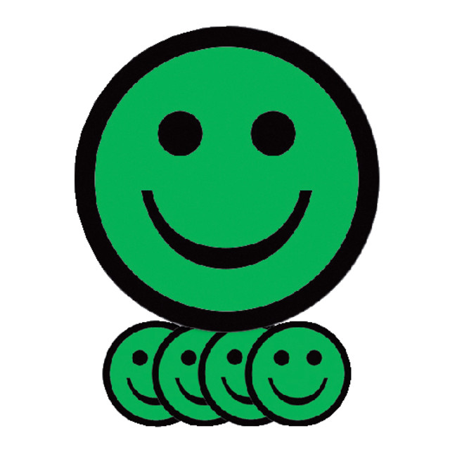 [14032.221] Magneet smiley 25mm emotie blij groen 5 stuks