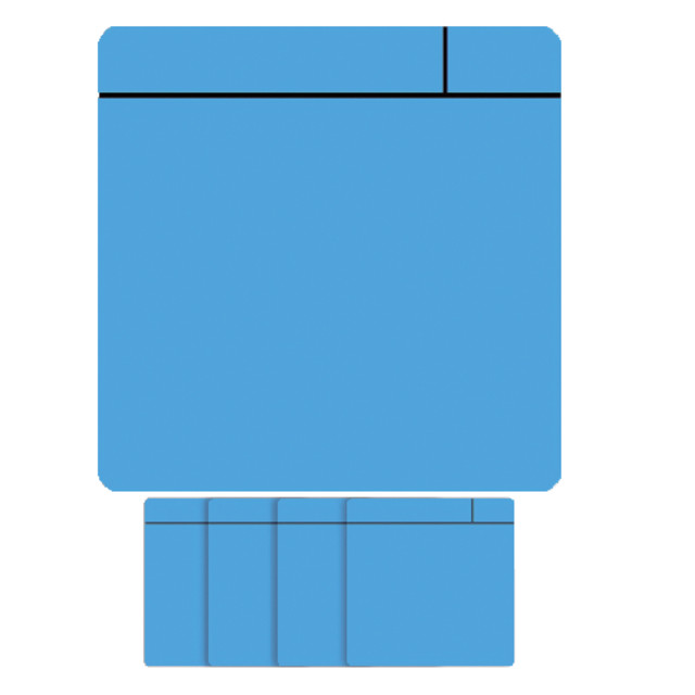 [14032.282] Magneet scrum 75x75mm lichtblauw 5 stuks