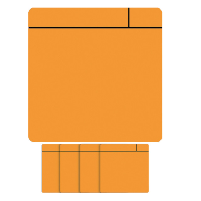[14032.285] Magneet scrum 75x75mm oranje 5 stuks