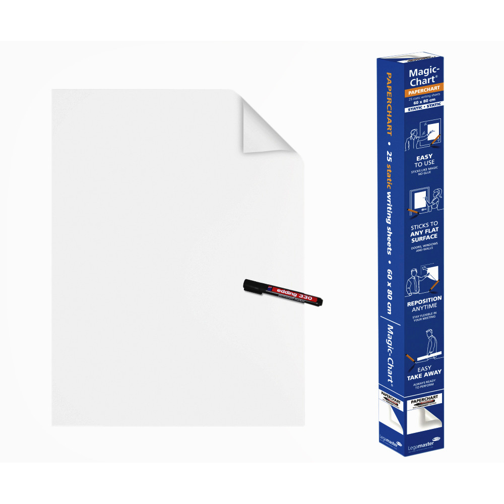 [7-159400] Magic chart Legamaster Paperchart 60x80cm wit 25v