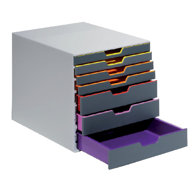 [760727] Ladenbox Durable Varicolor 7 laden grijs