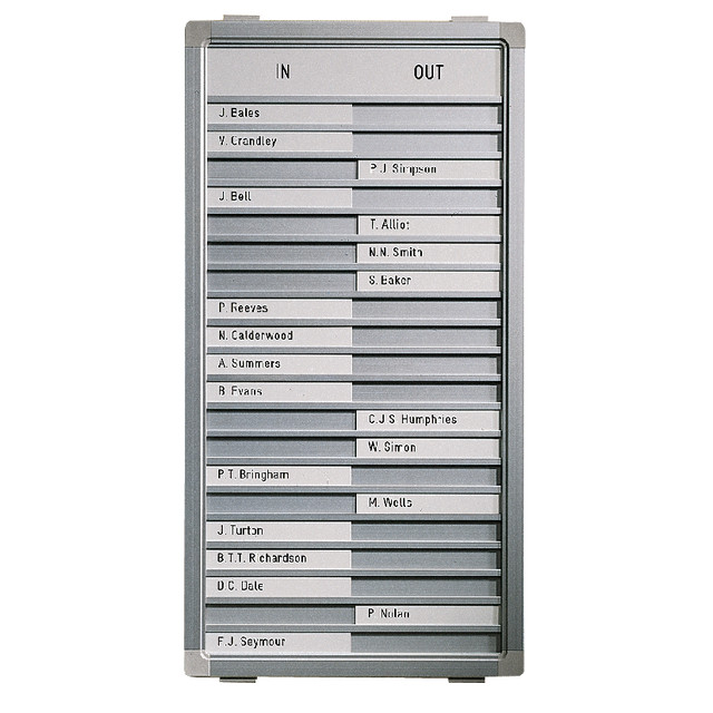 Aan afwezigheidsbord Legamaster 540x260mm 20 namen
